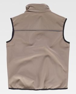 Schlichte Workshell-Weste Beige