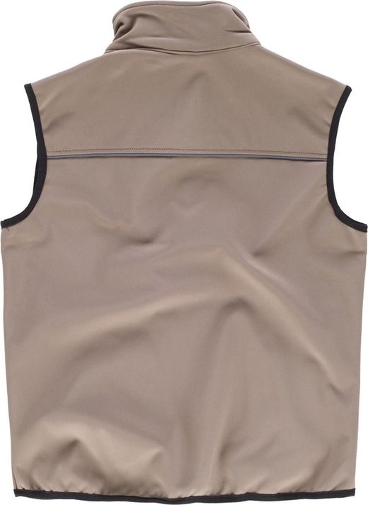 Schlichte Workshell-Weste Beige