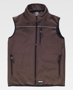 Schlichte Workshell-Weste Braun