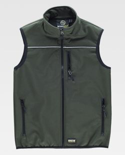 Chaleco workshell liso Verde Caza
