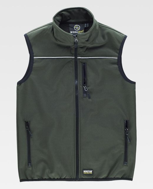 Chaleco workshell liso Verde Caza