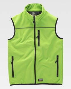 Schlichte Workshell-Weste Lime Green