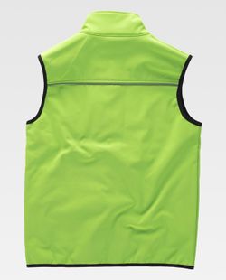 Schlichte Workshell-Weste Lime Green