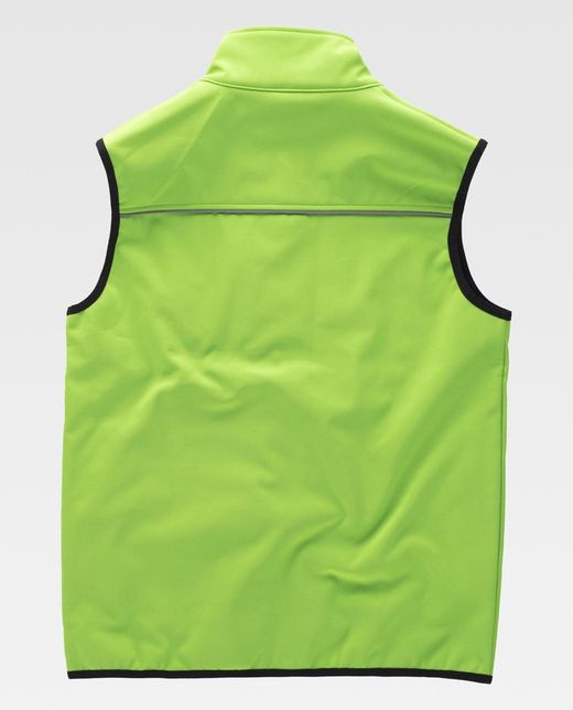 Schlichte Workshell-Weste Lime Green