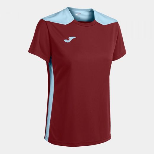 T-shirt a maniche corte Championship Vi bordeaux cielo blu