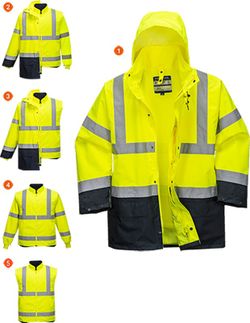 Winter Warnschutz Jacke 5-in-1