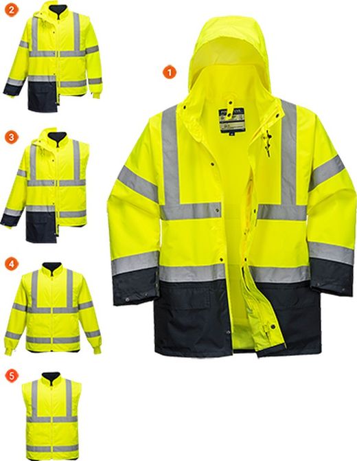 Winter Warnschutz Jacke 5-in-1