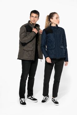 Casaco acolchoado losango para homem