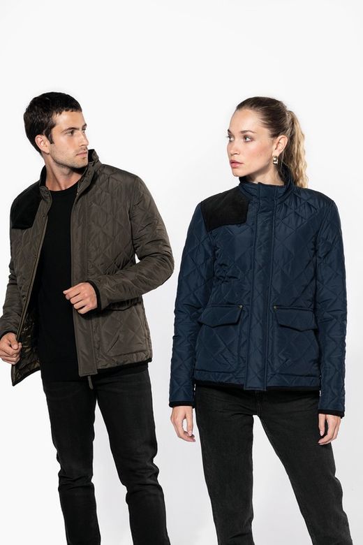 Casaco acolchoado losango para homem