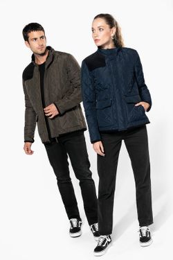 Casaco acolchoado losango para homem