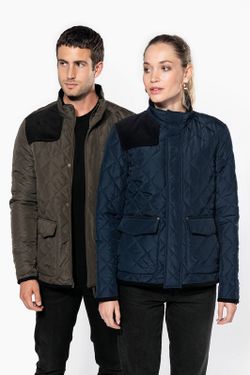 Casaco acolchoado losango para homem