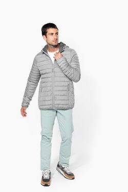 Leichte gepolsterte Herrenjacke mit Kapuze