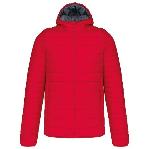 Leichte gepolsterte Herrenjacke mit Kapuze