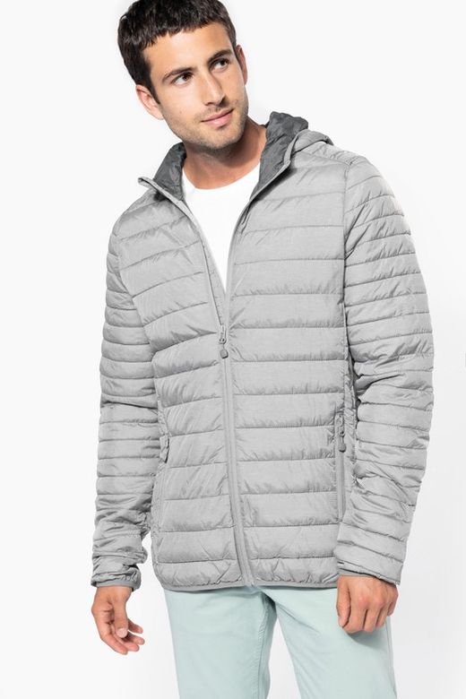 Leichte gepolsterte Herrenjacke mit Kapuze
