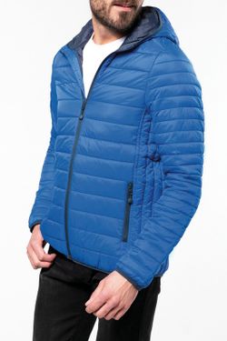 Leichte gepolsterte Herrenjacke mit Kapuze