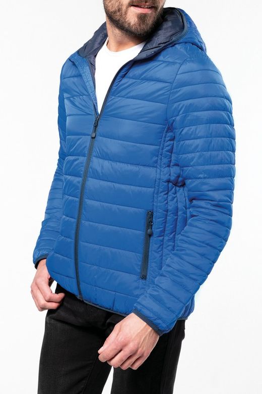 Leichte gepolsterte Herrenjacke mit Kapuze