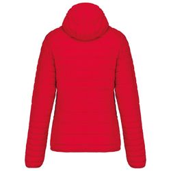 Casaco acolchoado leve para mulher com capuz