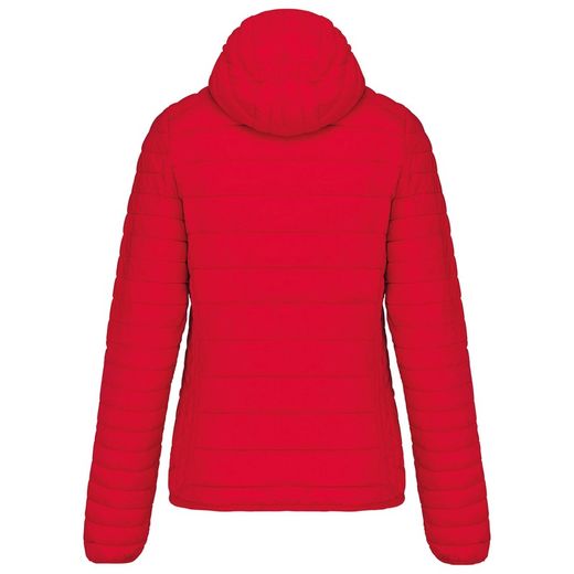 Casaco acolchoado leve para mulher com capuz