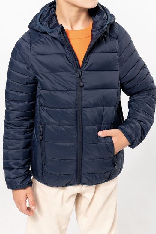 Leichte gepolsterte Jacke mit Kapuze für Jungen