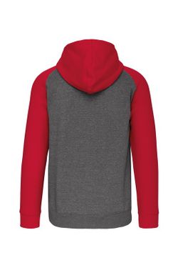 Chaqueta Bicolor Con Cremallera Y Capucha Unisex