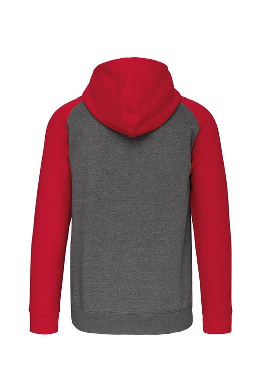Chaqueta Bicolor Con Cremallera Y Capucha Unisex