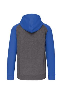 Chaqueta Bicolor Con Cremallera Y Capucha Unisex