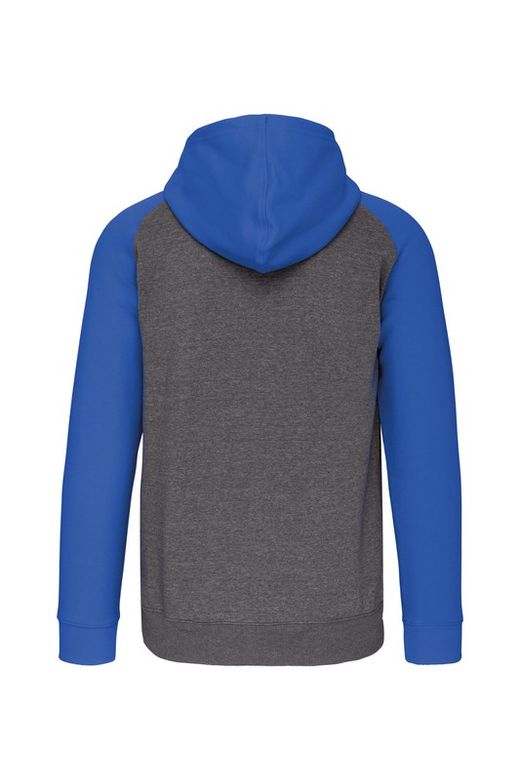 Chaqueta Bicolor Con Cremallera Y Capucha Unisex