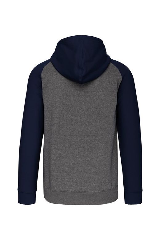 Chaqueta Bicolor Con Cremallera Y Capucha Unisex