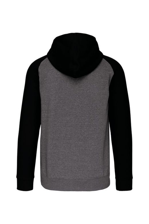 Chaqueta Bicolor Con Cremallera Y Capucha Unisex