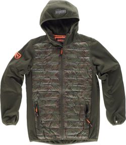 Chaqueta combinada  Verde Caza / Camuflage / Marrón