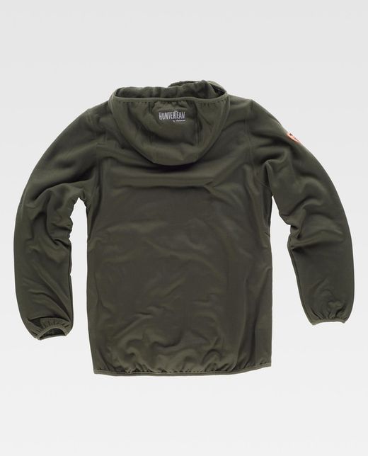 Jacke kombiniert mit 2 Seitentaschen, mit Kapuze Green Hunting Camouflage Brown