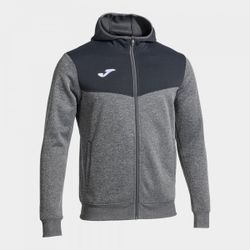 Campus Street Zip-Up Hoodie Melange Grey
