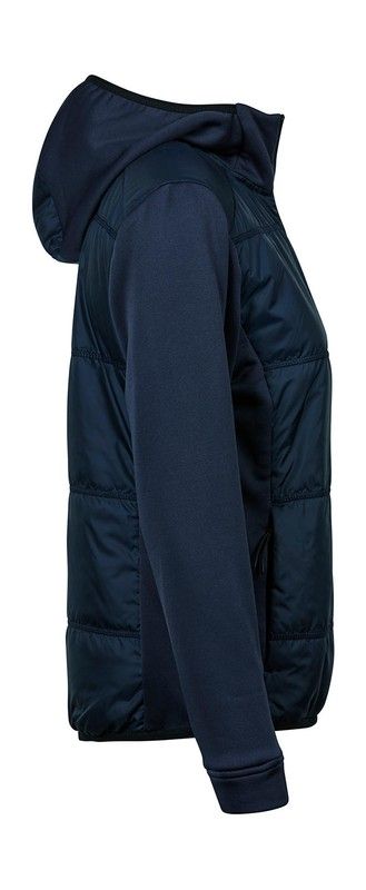 Veste à capuche bi-matière femme