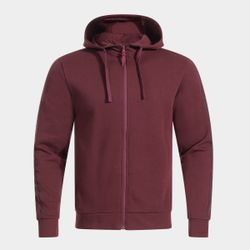 Heroic Zip-Up Hoodie Burgundy Black