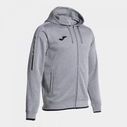 Olimpiada Zip-Up Hoodie Melange Grey Black