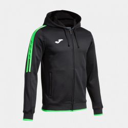 Olimpiada Zip-Up Hoodie Black Fluor Green