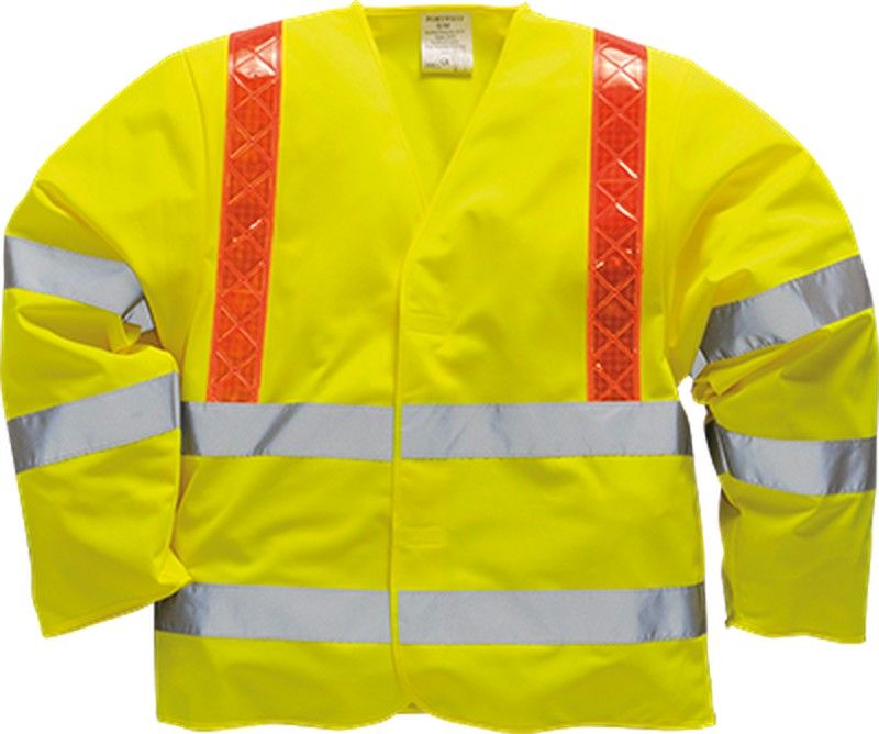 Chaqueta con tirantes rojos reflectantes — Maxport Vestuario Laboral