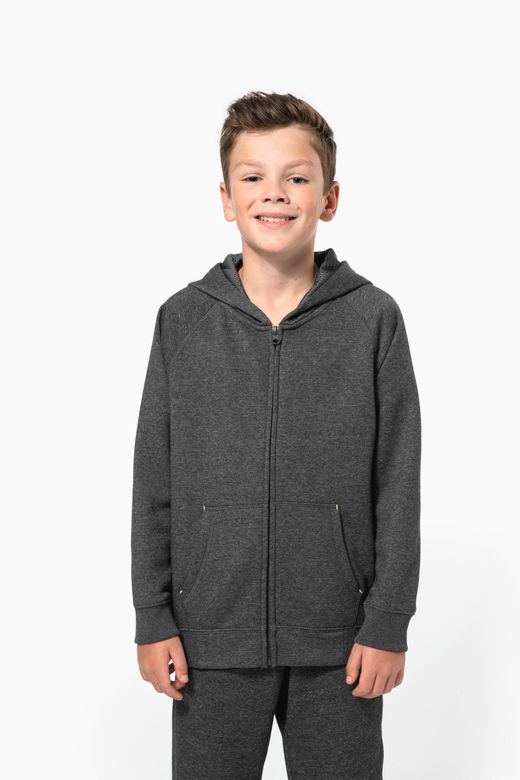 Kinderjacke mit Reißverschluss und Kapuze