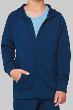 Kinderjacke mit Reißverschluss und Kapuze