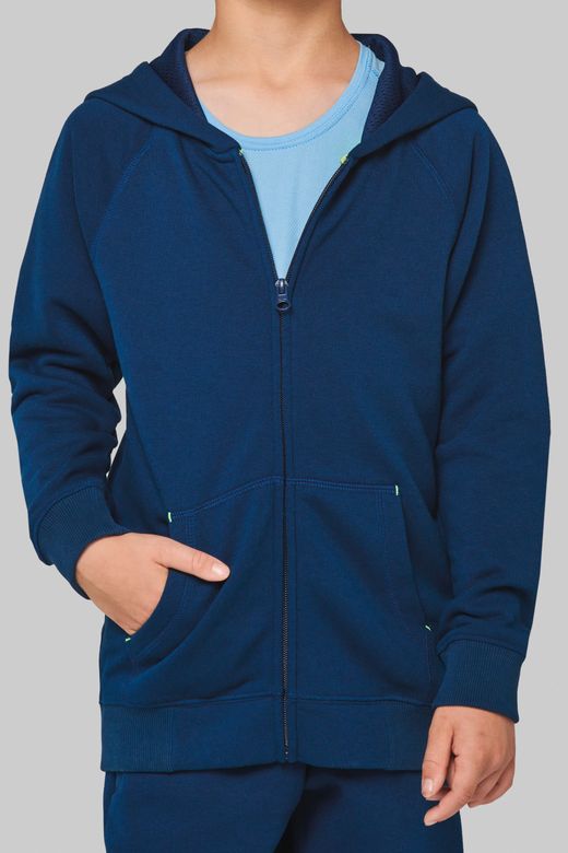 Kinderjacke mit Reißverschluss und Kapuze