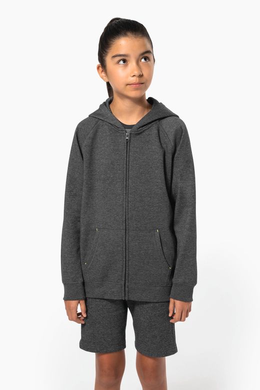 Kinderjacke mit Reißverschluss und Kapuze