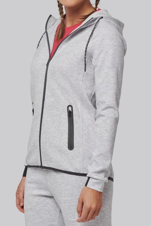 Chaqueta de chándal performance con capucha mujer