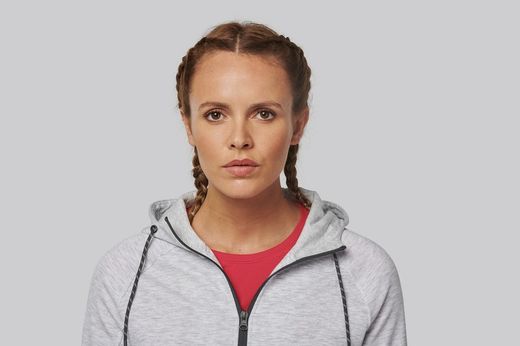 Chaqueta de chándal performance con capucha mujer