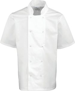 Chef Jacket Snap Buttons Kurzarm