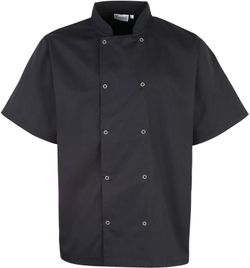Chaqueta De Cocina Botones A Presión Manga Corta