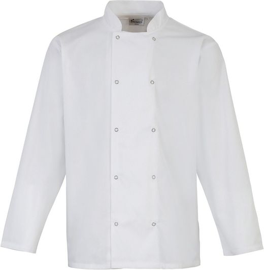 Chef Jacket Snap Buttons Langarm