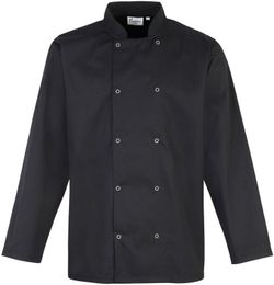 Chaqueta De Cocina Botones A Presión Manga Larga