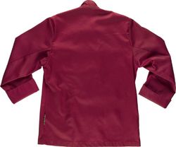 Küchenjacke mit kontrastierenden Verzierungen und Sicherheitsknöpfen Granatschwarz