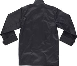 Giacca da cucina con bordi a contrasto e bottoni di sicurezza Nero Bianco