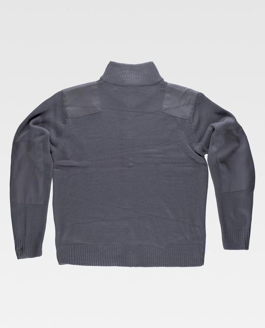 Reißverschlussjacke mit Schulter- und Ellbogenverstärkung Grau